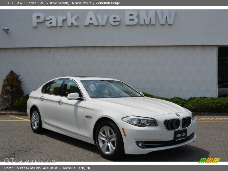 Alpine White / Venetian Beige 2013 BMW 5 Series 528i xDrive Sedan