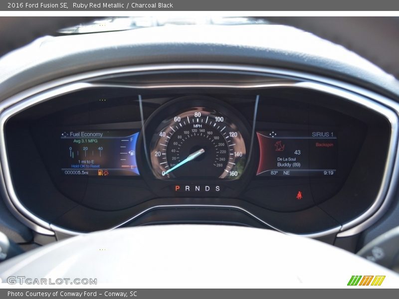 Ruby Red Metallic / Charcoal Black 2016 Ford Fusion SE