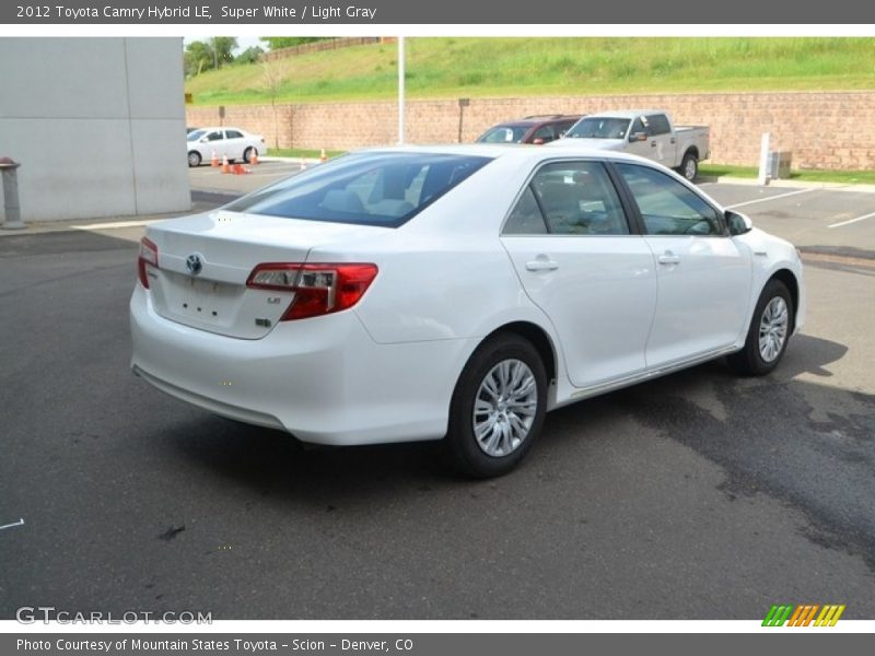 Super White / Light Gray 2012 Toyota Camry Hybrid LE