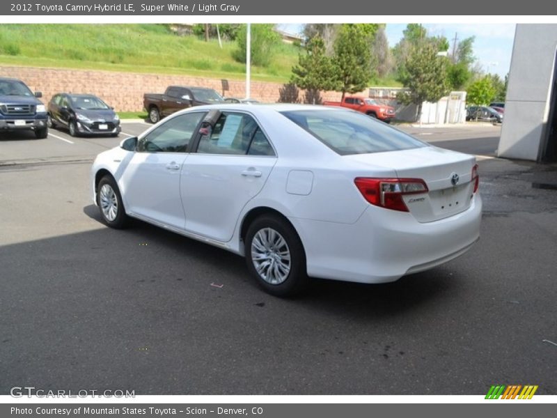 Super White / Light Gray 2012 Toyota Camry Hybrid LE
