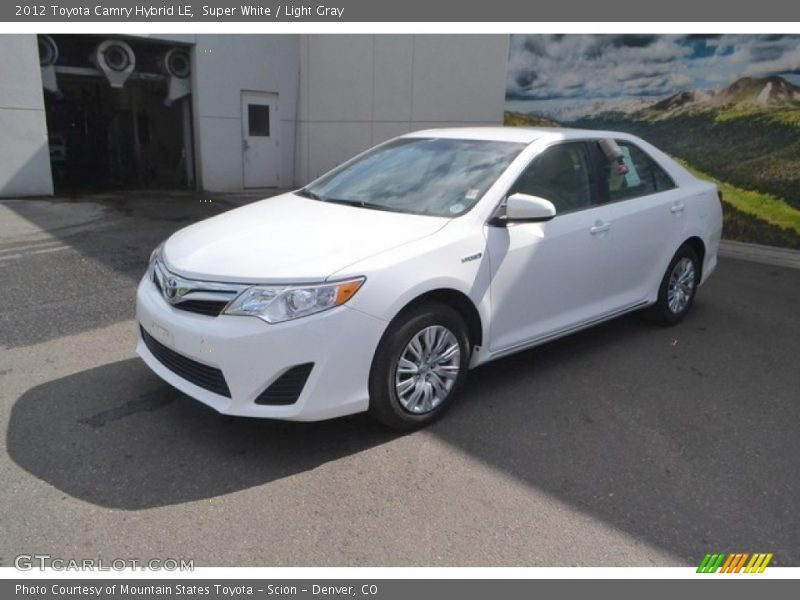 Super White / Light Gray 2012 Toyota Camry Hybrid LE