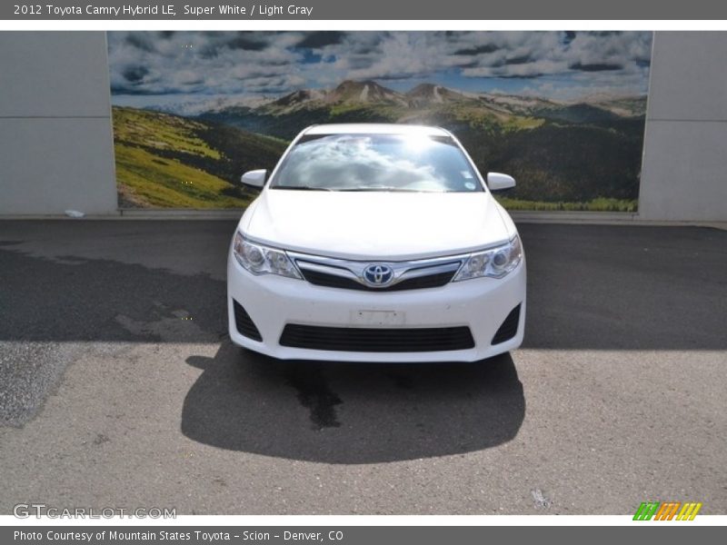Super White / Light Gray 2012 Toyota Camry Hybrid LE