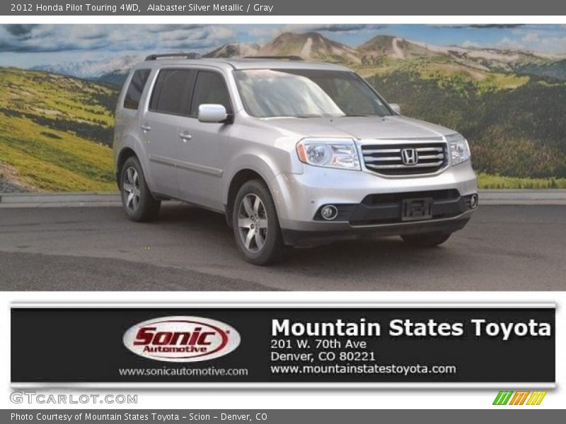 Alabaster Silver Metallic / Gray 2012 Honda Pilot Touring 4WD