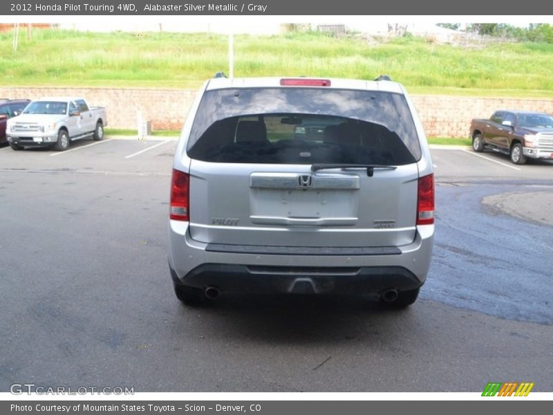 Alabaster Silver Metallic / Gray 2012 Honda Pilot Touring 4WD