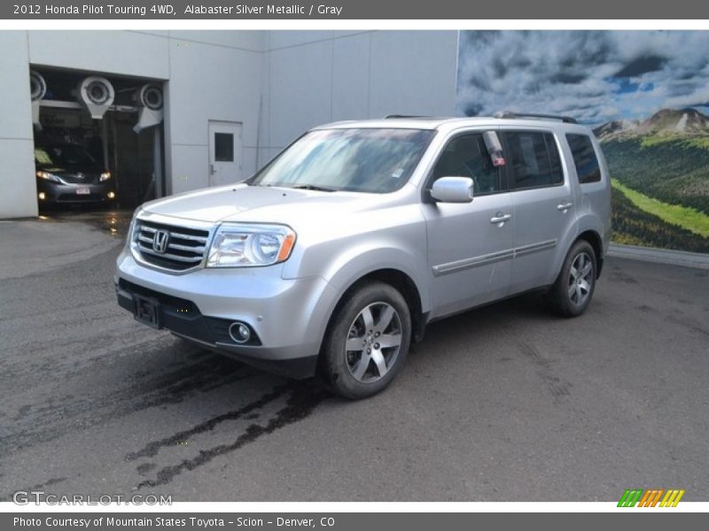 Alabaster Silver Metallic / Gray 2012 Honda Pilot Touring 4WD