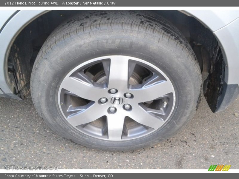 Alabaster Silver Metallic / Gray 2012 Honda Pilot Touring 4WD