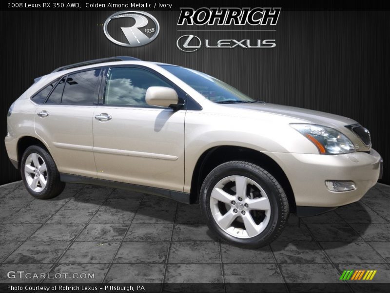 Golden Almond Metallic / Ivory 2008 Lexus RX 350 AWD