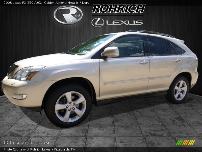 Golden Almond Metallic / Ivory 2008 Lexus RX 350 AWD