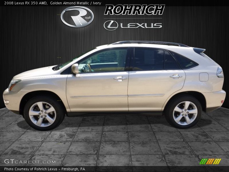 Golden Almond Metallic / Ivory 2008 Lexus RX 350 AWD
