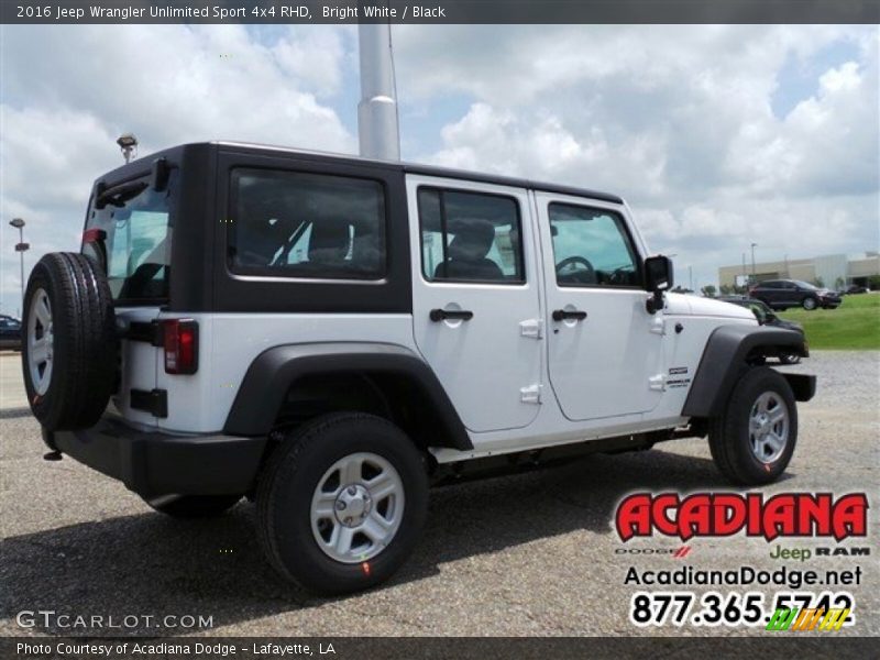 Bright White / Black 2016 Jeep Wrangler Unlimited Sport 4x4 RHD