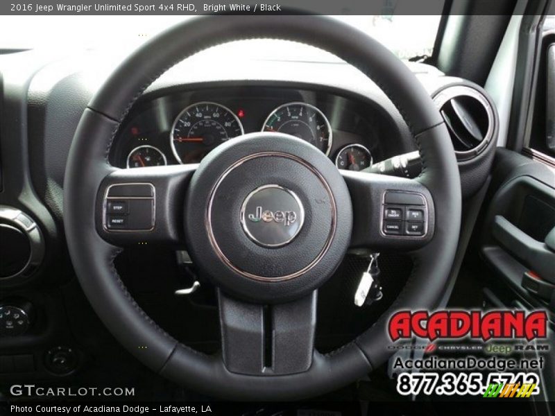 Bright White / Black 2016 Jeep Wrangler Unlimited Sport 4x4 RHD