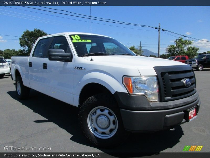 Oxford White / Medium Stone 2010 Ford F150 XL SuperCrew 4x4
