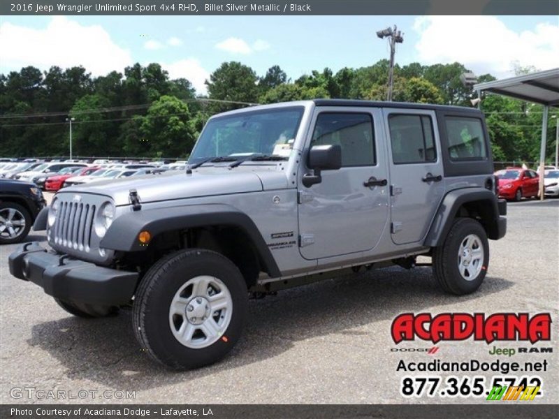 Billet Silver Metallic / Black 2016 Jeep Wrangler Unlimited Sport 4x4 RHD