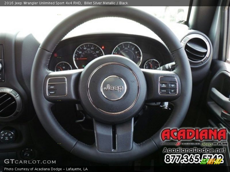 Billet Silver Metallic / Black 2016 Jeep Wrangler Unlimited Sport 4x4 RHD