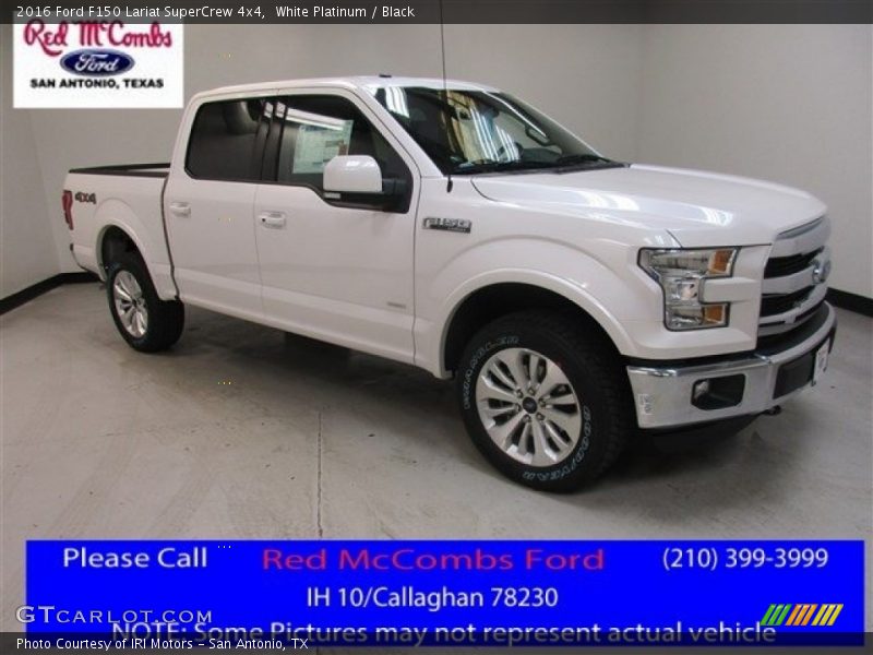 White Platinum / Black 2016 Ford F150 Lariat SuperCrew 4x4