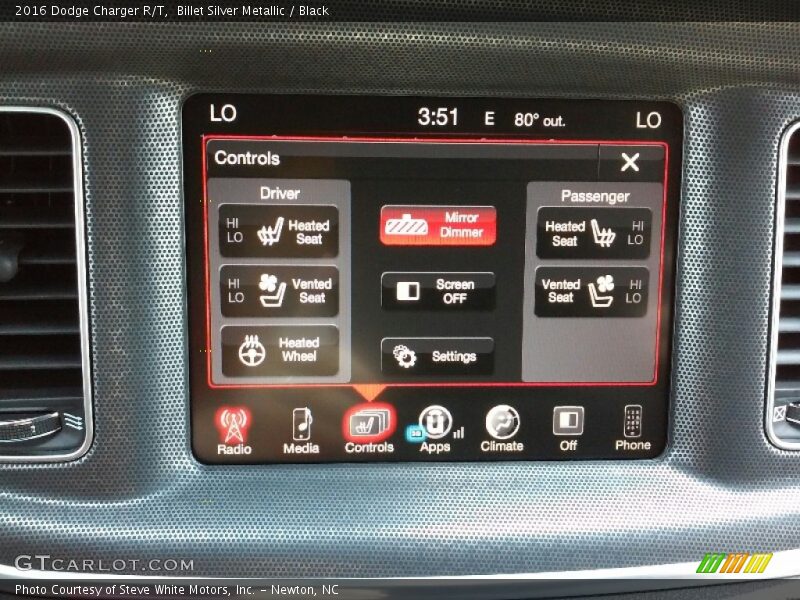 Billet Silver Metallic / Black 2016 Dodge Charger R/T