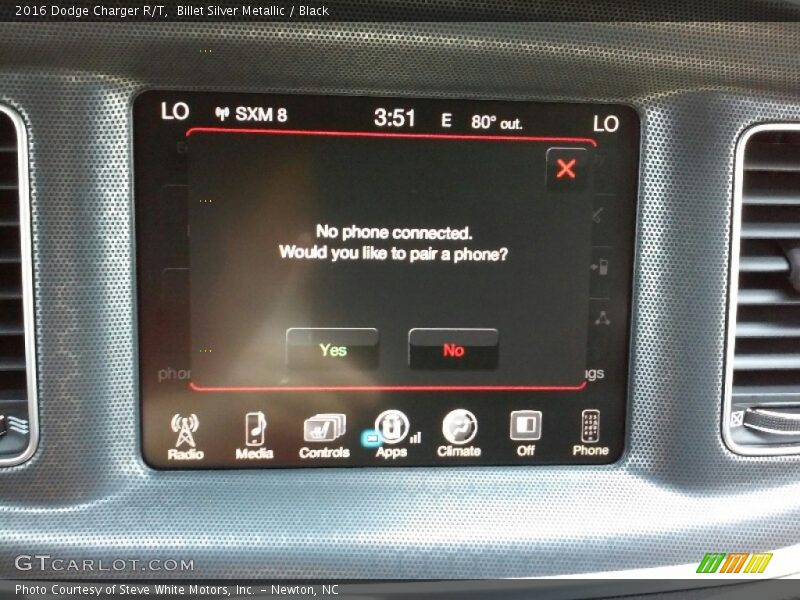 Billet Silver Metallic / Black 2016 Dodge Charger R/T