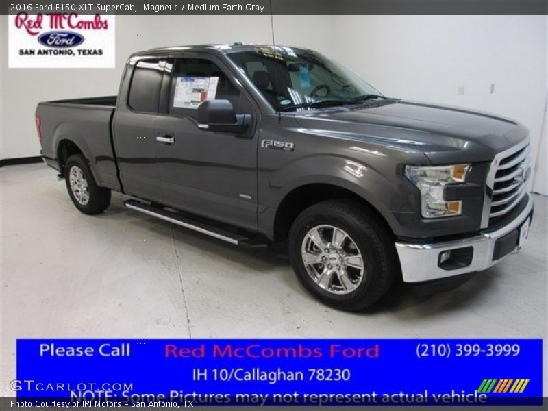 Magnetic / Medium Earth Gray 2016 Ford F150 XLT SuperCab