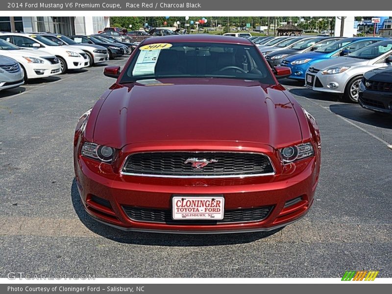 Race Red / Charcoal Black 2014 Ford Mustang V6 Premium Coupe