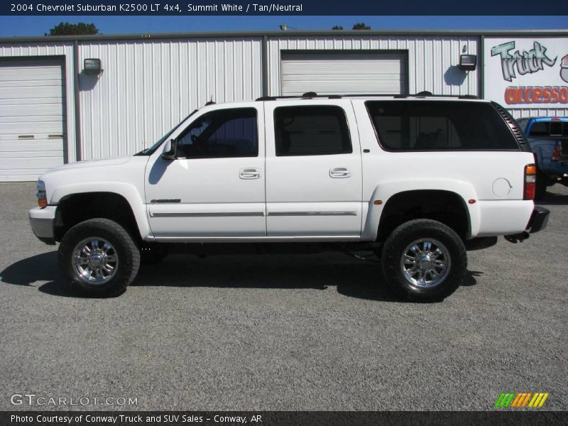 Summit White / Tan/Neutral 2004 Chevrolet Suburban K2500 LT 4x4