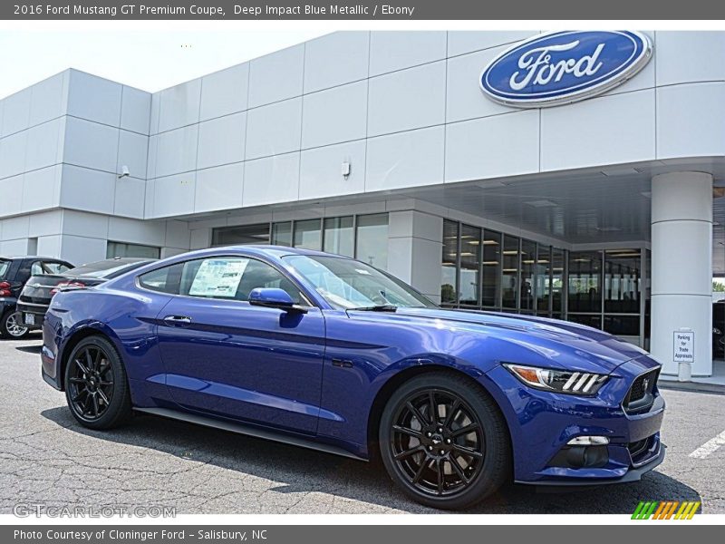Deep Impact Blue Metallic / Ebony 2016 Ford Mustang GT Premium Coupe