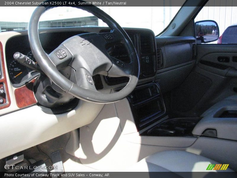 Summit White / Tan/Neutral 2004 Chevrolet Suburban K2500 LT 4x4