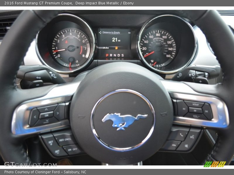 Deep Impact Blue Metallic / Ebony 2016 Ford Mustang GT Premium Coupe