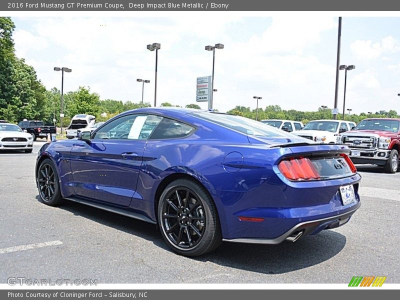Deep Impact Blue Metallic / Ebony 2016 Ford Mustang GT Premium Coupe