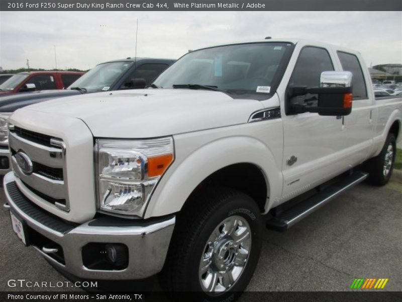 White Platinum Metallic / Adobe 2016 Ford F250 Super Duty King Ranch Crew Cab 4x4