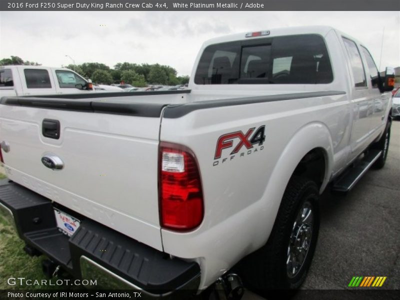 White Platinum Metallic / Adobe 2016 Ford F250 Super Duty King Ranch Crew Cab 4x4
