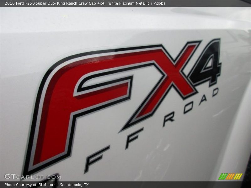 White Platinum Metallic / Adobe 2016 Ford F250 Super Duty King Ranch Crew Cab 4x4