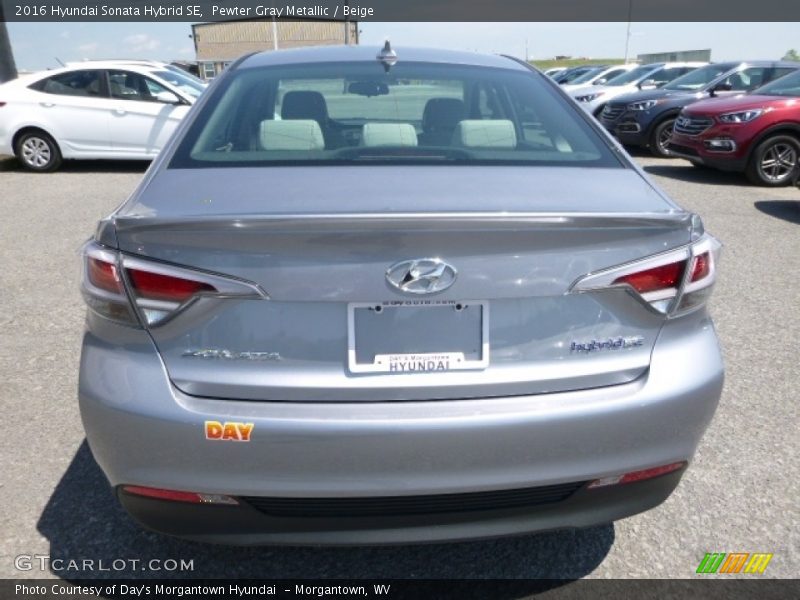 Pewter Gray Metallic / Beige 2016 Hyundai Sonata Hybrid SE