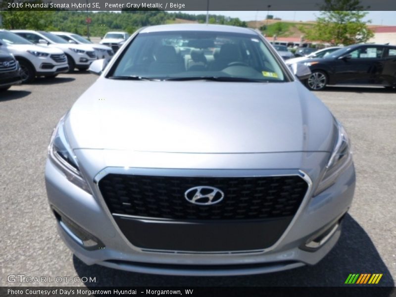 Pewter Gray Metallic / Beige 2016 Hyundai Sonata Hybrid SE