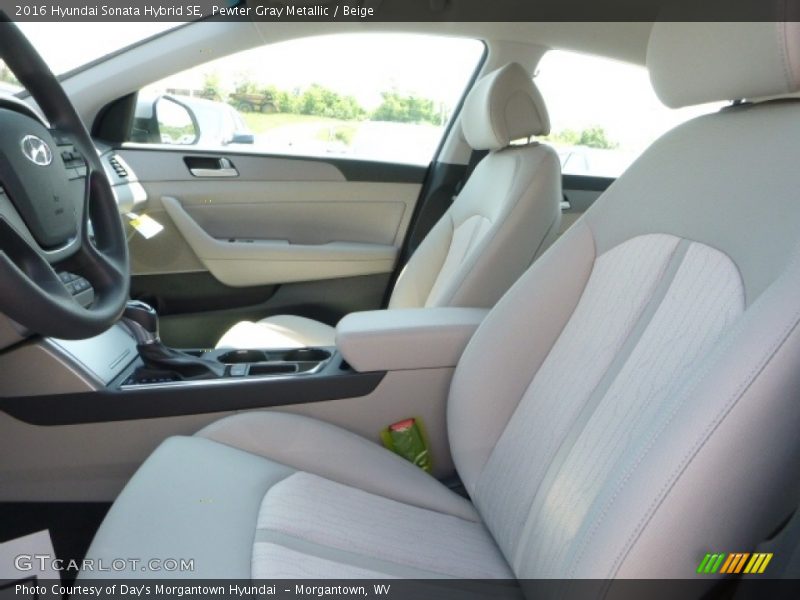 Pewter Gray Metallic / Beige 2016 Hyundai Sonata Hybrid SE