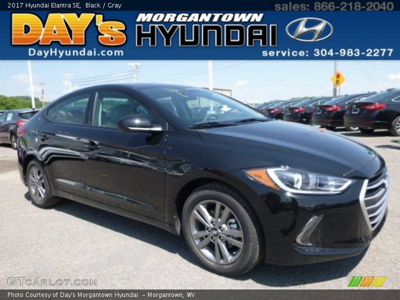 Black / Gray 2017 Hyundai Elantra SE