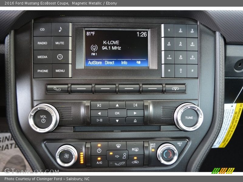 Magnetic Metallic / Ebony 2016 Ford Mustang EcoBoost Coupe