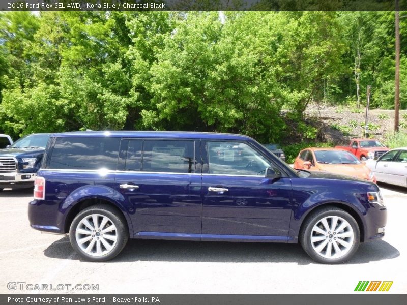 Kona Blue / Charcoal Black 2016 Ford Flex SEL AWD