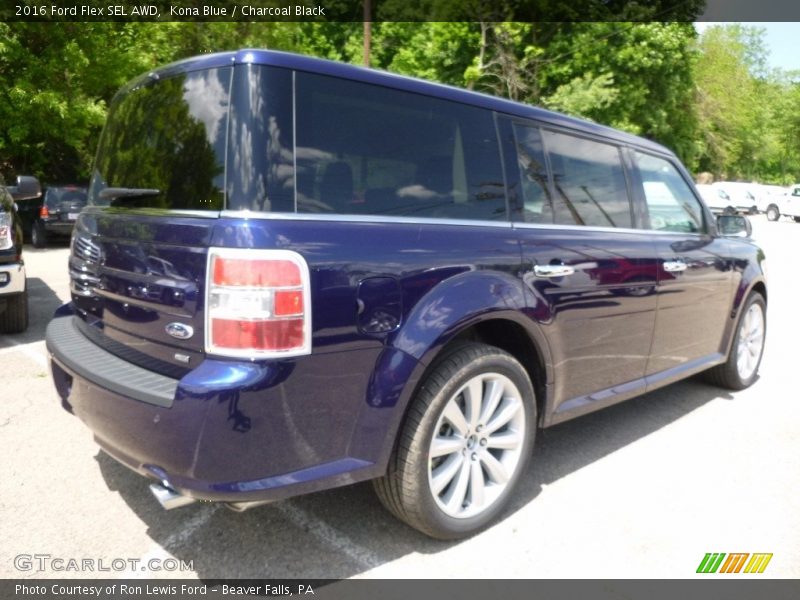 Kona Blue / Charcoal Black 2016 Ford Flex SEL AWD