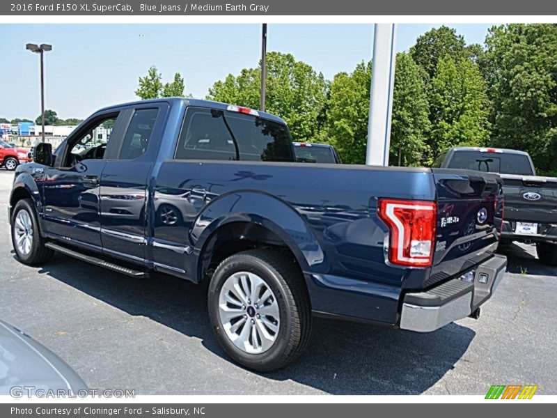 Blue Jeans / Medium Earth Gray 2016 Ford F150 XL SuperCab