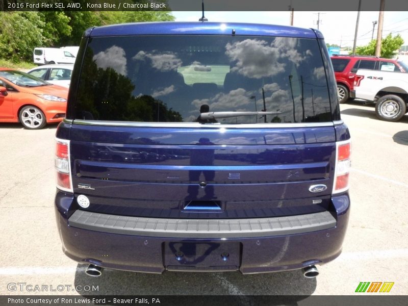 Kona Blue / Charcoal Black 2016 Ford Flex SEL AWD