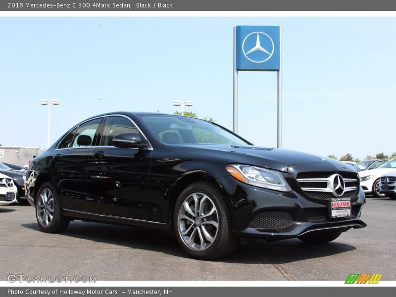 Black / Black 2016 Mercedes-Benz C 300 4Matic Sedan