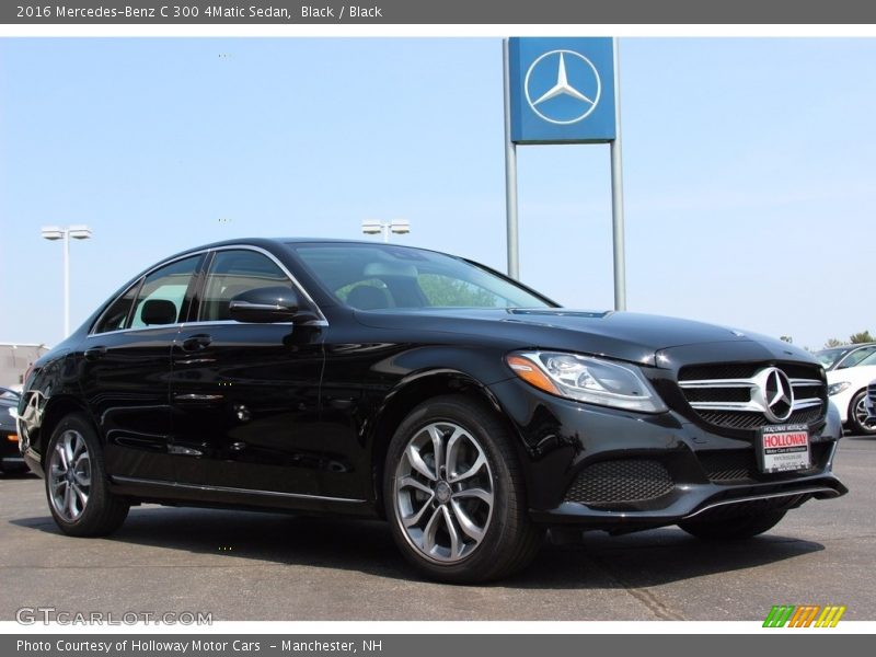 Black / Black 2016 Mercedes-Benz C 300 4Matic Sedan