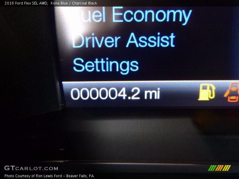 Kona Blue / Charcoal Black 2016 Ford Flex SEL AWD