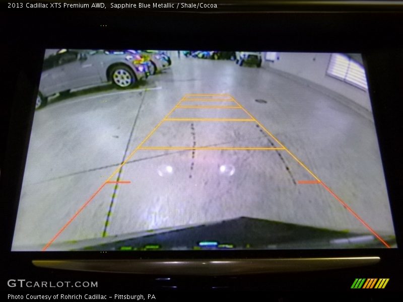 Sapphire Blue Metallic / Shale/Cocoa 2013 Cadillac XTS Premium AWD