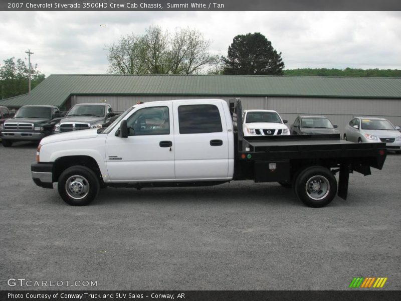 Summit White / Tan 2007 Chevrolet Silverado 3500HD Crew Cab Chassis
