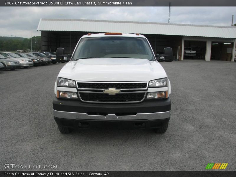 Summit White / Tan 2007 Chevrolet Silverado 3500HD Crew Cab Chassis