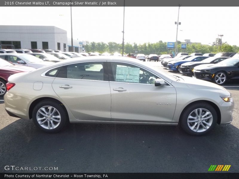 Champagne Silver Metallic / Jet Black 2016 Chevrolet Malibu LT