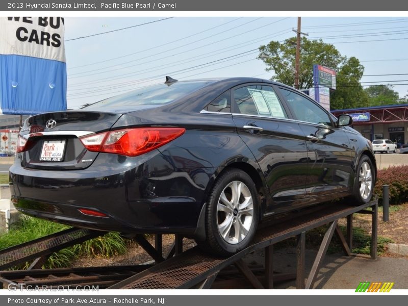 Pacific Blue Pearl / Camel 2013 Hyundai Sonata Limited