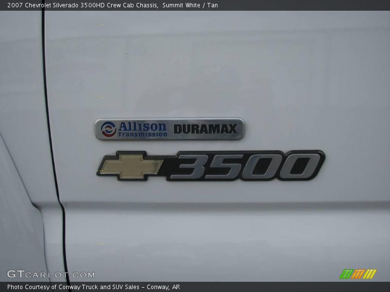 Summit White / Tan 2007 Chevrolet Silverado 3500HD Crew Cab Chassis