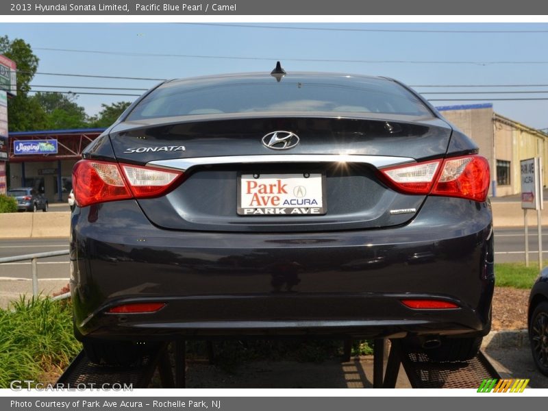 Pacific Blue Pearl / Camel 2013 Hyundai Sonata Limited
